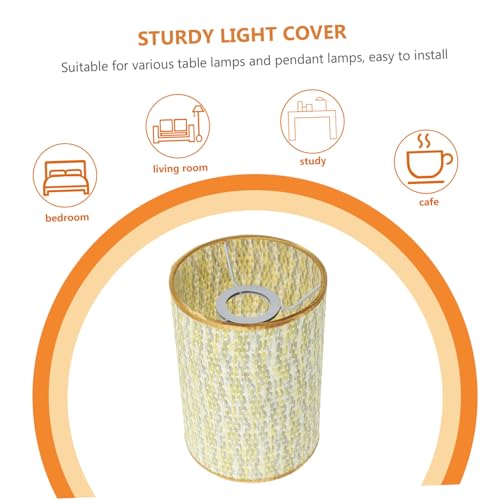 Tofficu Modern Geflochtener Lampenschirm Ersatz für Stehlampen und Tischlampen Farbiger Lampenschirm aus Stoff Einfache Montage Weicher Lichtschutz Stilvolle Wohnraumdekoration von Tofficu