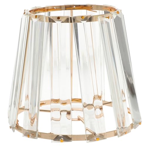 Tofficu Moderner Glasschirm Lampenschirm Ersatz für Tischleuchte Goldfarbener Lampenschirm Glas Transparenter Schreibtischlampe Wohnzimmer Schlafzimmer von Tofficu