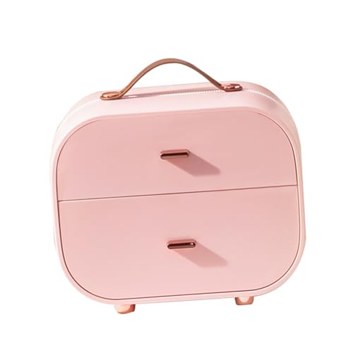 Tofficu Multifunktionale Aufbewahrungsbox mit Stapelbar Kunststoff Rosa für Kosmetik Schmuck Büro Schlafzimmer Bad Praktische Aufbewahrungslösung für Zuhause von Tofficu
