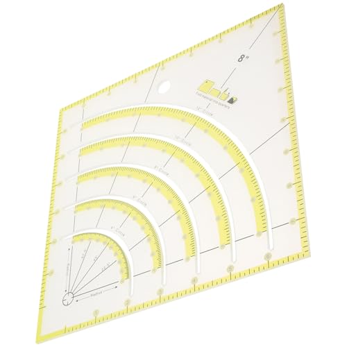 Tofficu Multifunktionales Patchwork Lineal Acryl Quilt Schneidelineal Nähwerkzeug für DIY Stoffzuschnitt Quilting Tools zum Präzisen Ermitteln und Schneiden in Grün von Tofficu