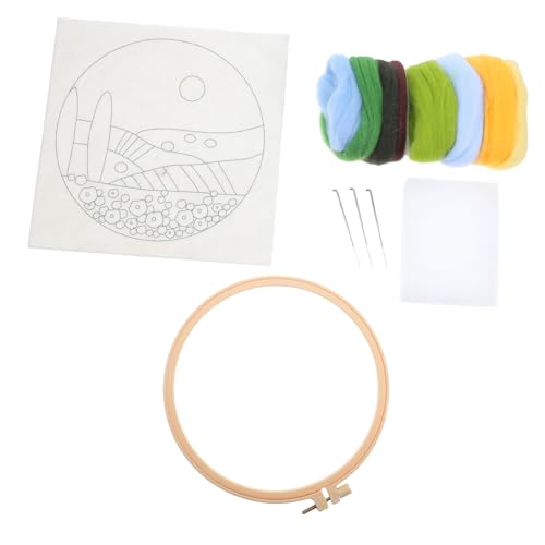 Tofficu Nadelfilzset Für Anfänger Mit Bilderrahmen Schaumstoffunterlage Filztuch Und Anleitung DIY-filzset Mit Soft-wollmaterialien von Tofficu