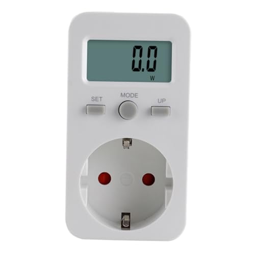 Tofficu Power Metering Steckdose mit Großem Lcd display Energieverbrauchsanalyzer für Spannung Strom Leistung Praktische Eu steckdose zur Strommessung und Kostenkontrolle im Haushalt von Tofficu