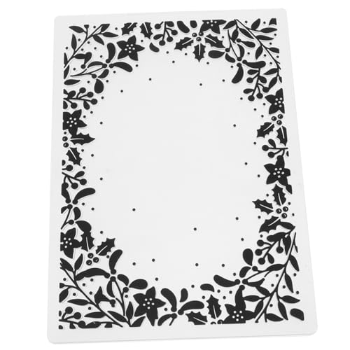 Tofficu Prägevorlage Kunststoff DIY Embossing Folder mit Blumen für Kartengestaltung Scrapbooking Stanzformen Langlebig und Einfach zu Verwenden von Tofficu