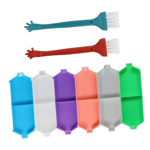 Tofficu Praktisches Teiliges DIY Bead Sorting Tray mit Farbigen Tabletts und Pinseln Leichter Kunststoff Flexibel Platzsparend zur Aufbewahrung von Diamantmalerei Zubehör Zufällige Farbe Tofficu Praktisches Teiliges DIY Bead Sorting Tray mit Farbigen Tabletts und Pinseln Leichter Kunststoff Flexibel Platzsparend zur Aufbewahrung von Diamantmalerei Zubehör Zufällige Farbe von Tofficu