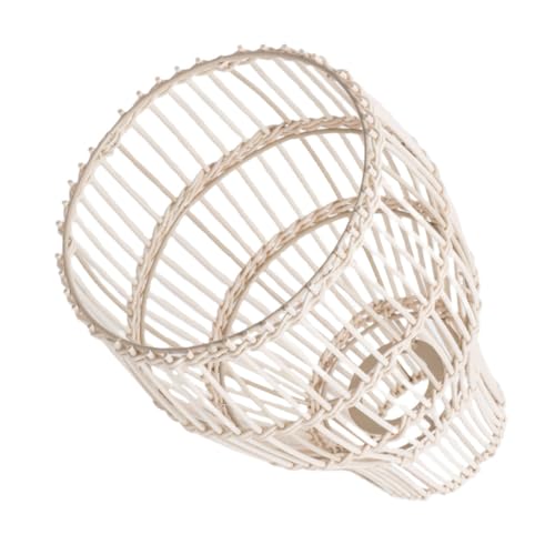 Tofficu Rattan Lampenschirm Handgewebt Natürlicher Lampenschirm für Pendelleuchten Deckenleuchten und Tischlampen Boho Stil Warmes Licht für Wohnzimmer Schlafzimmer Esszimmer von Tofficu