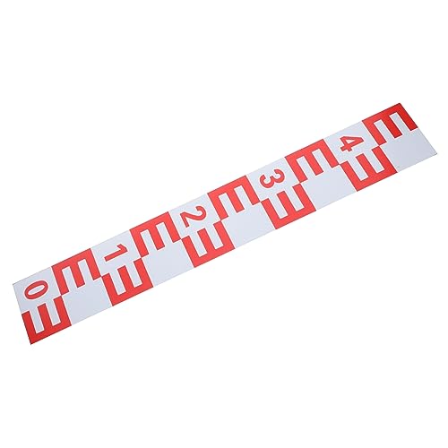 Tofficu Reflektierender Selbstklebender Wasserstandsanzeiger Aluminiumlegierung Korrosionsbeständig Messgerät für Teiche Seen Pools Genaue Wassertiefenmessung von Tofficu