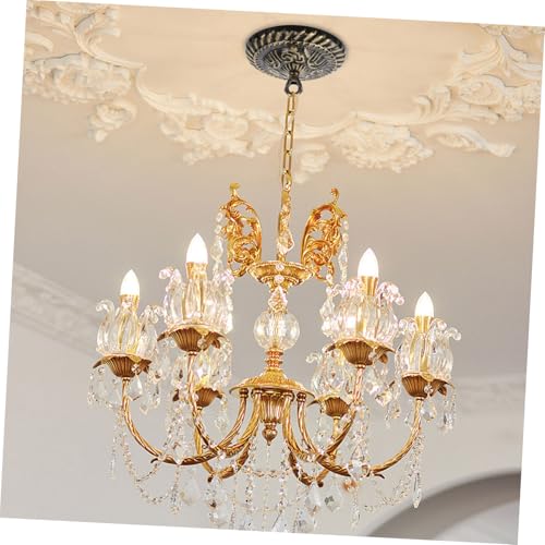 Tofficu Retro Deckenbaldachin aus Eisen und Zinklegierung Robuste Kronleuchter Abdeckung in Gold Einfache Montage Dekorative Deckenplatte für Wohnzimmer Bar Restaurant Beleuchtung von Tofficu