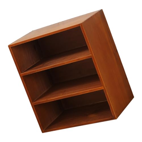 Tofficu Holz Organizer Für Schreibtisch Stöckiger Holz Bücherregal Und Teetassenhalter Multifunktionale Aufbewahrungslösung Für Büro Wohnzimmer Und Schlafzimmer Aus Solidem Naturholz von Tofficu