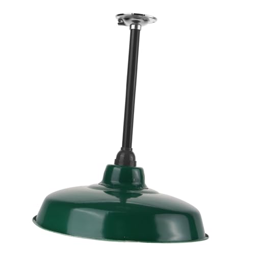 Tofficu Retro Grüner Metall Lampenschirm Emailliert Runder Industrielichtschatten Langlebige Außenlampe Abdeckung für Garten Wand Straßenleuchten Einfache Montage Gleichmäßige von Tofficu