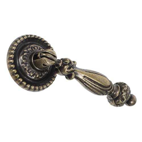 Tofficu Retro Zinklegierung Griff Single hole Antik Schrankgriff Vintage Möbelgriff für Schubladen Kommoden und Kleiderschränke Einfache Montage Vielseitig Einsetzbar Eleganter Bronzeton von Tofficu