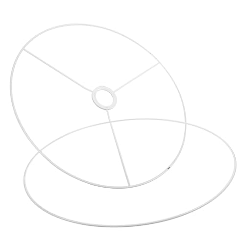 Tofficu Runder Lampenschirm ring Metallrahmen Fassung DIY Lampenhalter Deckenleuchte Tischlampe Stehlampe Vielseitiger Lampenrahmen Robust und Rostfrei für Wohn Bürobeleuchtung von Tofficu
