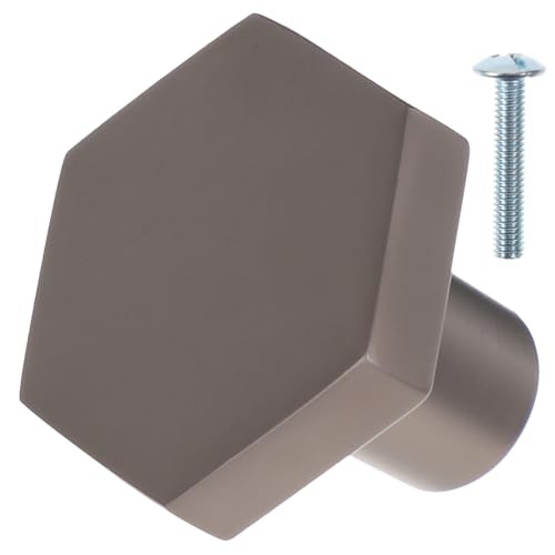 Tofficu Schwarzer Metall schrankknauf Hexagonal Kleines Möbelgriff Küchenschrank Türknopf Leicht zu Montieren Langlebig für Kommode und Kleiderschrank von Tofficu