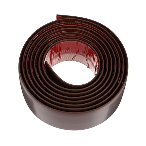 Tofficu Selbstklebender PVC Bodenübergangsstreifen Flexibler Boden Teppich Übergangs Abdeckstreifen Langlebig Pflegeleicht Nahtlose Fugenabdeckung in Natürlichem Braun für Fußböden von Tofficu