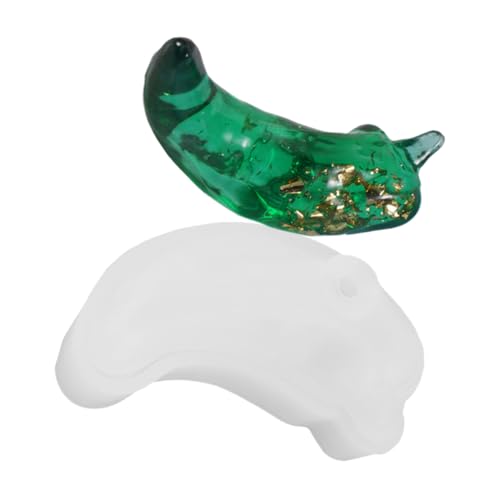 Tofficu Silikonform Chili Gießform Flexibel Transparent DIY Dekor Chiliform Silikonform für Epoxidharz Schmuckherstellung und Basteln von Tofficu