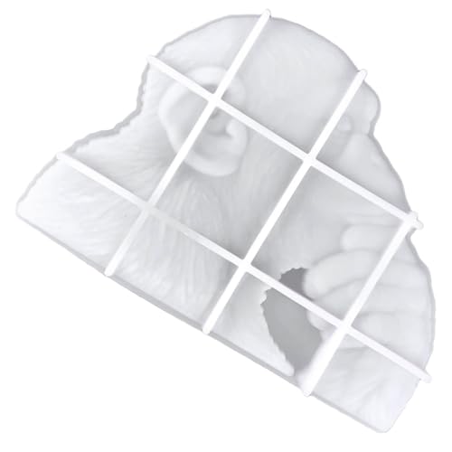 Tofficu Silikonform Gorilla für Epoxidharz DIY Basteln Flexible Langlebige Form für Resin Gießen für Erwachsene Einzigartige Affen Dekoration Leicht zu Entformen Weiß von Tofficu