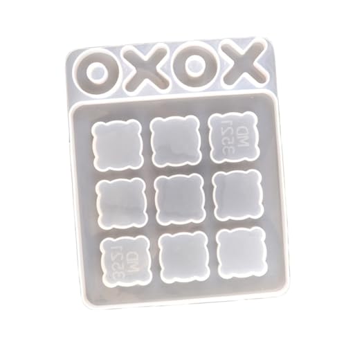 Tofficu Silikonform Kreuz und Kreis Spiel DIY Resin Gießform Wiederverwendbar Antihaft Silikonform für Basteln und Familien Spielspaß von Tofficu