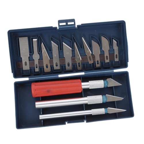 Tofficu Skalpellmesser 3d drucker reinigungsset entgraten Reparatur von Kunstwerken Carving ausstechplatte cutter messser skalpelle werkzeug Schneiden Scoring-Modell-Reparatur-Tool Blue von Tofficu