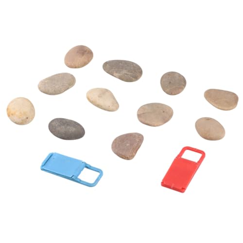 Tofficu Teiliges DIY Malset für Natürliche Bemalte Steine mit Halterung Hand Paint Pebbles für Schule und Zuhause Vielseitige Flache Kieselsteine zum Gestalten von Tofficu