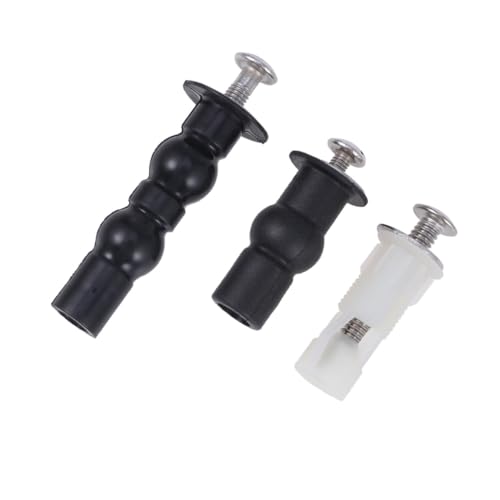 Tofficu Toilettensitz Schraubenset Robust mit Gummi Nylon expansionsschrauben Wc Befestigungszubehör Passend für Standard Toilettendeckel von Tofficu