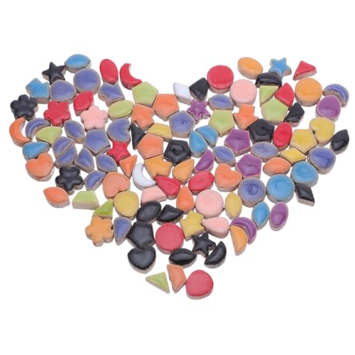 Tofficu Unregelmäßige Keramikmosaikfliesen mit Stern Monddesign Feine Schneeflocken einlagen Vielseitig für Badezimmer Küche Wohnzimmer DIY boden Wanddekoration Kunstvolles von Tofficu