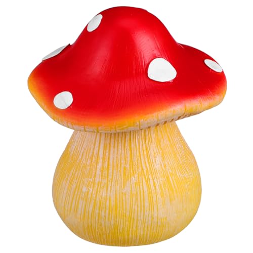 Tofficu Versteckter Schlüsselkasten Außen Pilz Deko Figurine Sicherer Schlüsselhalter Garten Versteckbox für Ersatzschlüssel Münzen Schmuck Multifunktional von Tofficu