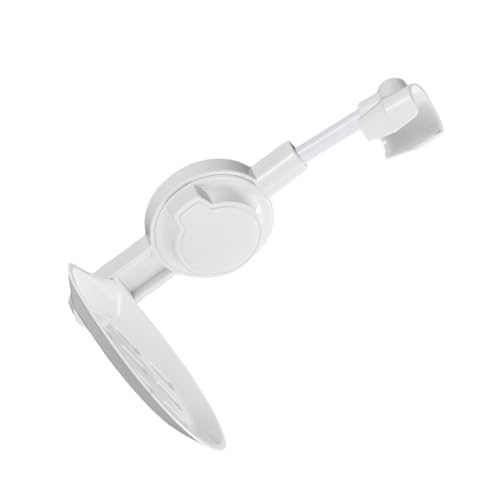 Tofficu Verstellbarer Duschkopfhalter ohne Bohren aus Rostfreiem Abs mit Drehung und Seifenhalter Selbstklebend Geeignet für Handbrausen und Standard duschköpfe im Badezimmer von Tofficu