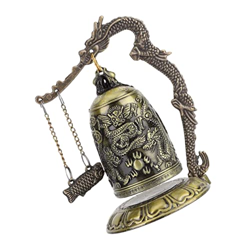 Tofficu Vintage Drachenglocke Aus Bronze Metallglocke Tischdeko Chinesische Glocke Ornament Für Fenster Schreibtisch Bücherregal von Tofficu
