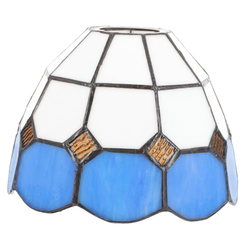 Tofficu Vintage Glas Lampenschirm Lampenfassung Deckenleuchte Retro Design Ømm Weiß Blau Leicht Installierbar Bruchsicher für Wohnzimmer Schlafzimmer Esszimmer Tofficu Vintage Glas Lampenschirm Lampenfassung Deckenleuchte Retro Design Ømm Weiß Blau Leicht Installierbar Bruchsicher für Wohnzimmer Schlafzimmer Esszimmer von Tofficu