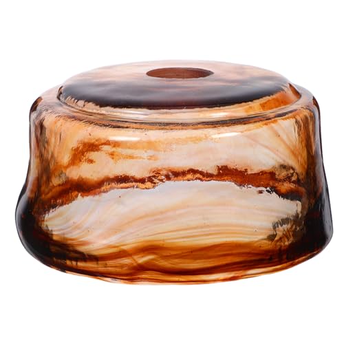 Tofficu Vintage Glas Pendelleuchte Lampenschirm Retro Zylinderform für Nachttisch Klein Glas Lampenschirm Ersatz mit Lochdurchmesser Gemütliche Beleuchtung und Robustheit von Tofficu