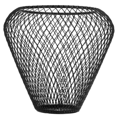 Tofficu Vintage Hohler Lampenschirm aus Robustem Eisen Zylindrischer Metall Lampenschirm mit Mesh-struktur Gleichmäßige Lichtverteilung für Tischlampen in Wohn Arbeitszimmer von Tofficu