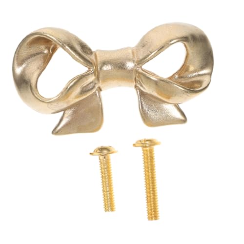 Tofficu Vintage Messing Bowknot Türgriff Bowförmiger Schrankgriff für Kommode und Dekorativer Möbelknauf mit Glatter Oberfläche Vielseitig Einsetzbar für Wohnzimmer und Schlafzimmer von Tofficu