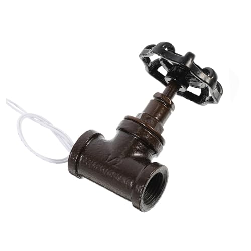 Tofficu Vintage Steampunk Rohrventil Lichtschalter mit Kabel Retro Stop Valve Tischlampe Schalter für Einfache Installation und Langlebige Nutzung von Tofficu