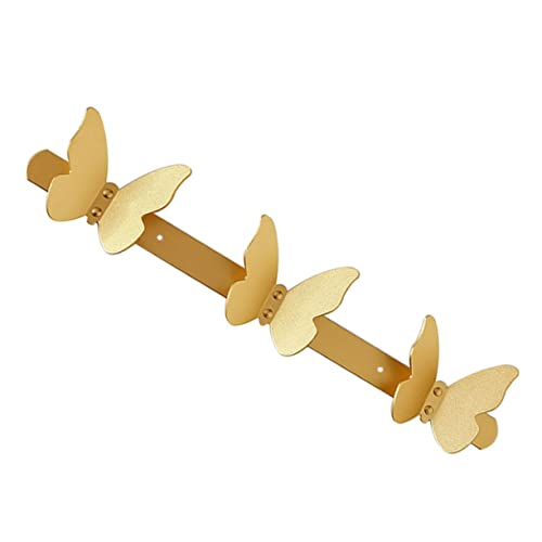Tofficu Wandhaken Aluminium mit Kreativem Design Goldene Schmetterlingshaken für Kleidung und Hüte Fach Zweifach Nutzbar zur Dekoration im Schlafzimmer für Einsatz zu Hause Büro Tofficu Wandhaken Aluminium mit Kreativem Design Goldene Schmetterlingshaken für Kleidung und Hüte Fach Zweifach Nutzbar zur Dekoration im Schlafzimmer für Einsatz zu Hause Büro von Tofficu
