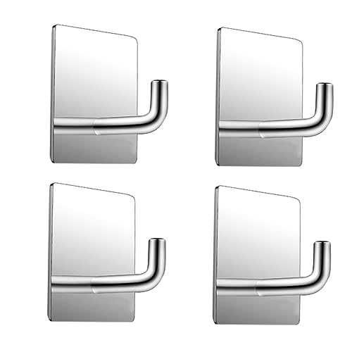 Tofficu Wandhaken mit Starkem Kleber Selbstklebender Haken für Küche Badezimmer und Wohnräume Spiegelglänzend Silber Installieren und Rückstandslos Entfernbar Tofficu Wandhaken mit Starkem Kleber Selbstklebender Haken für Küche Badezimmer und Wohnräume Spiegelglänzend Silber Installieren und Rückstandslos Entfernbar von Tofficu