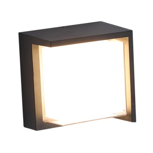 Tofficu Wasserdichte LED Außenwandleuchte mit Transparentem Lampenschirm Moderner Gartenlampen Sconce Fassung Dekorative Außenbeleuchtung für Terrasse Villa Flur Warmweiß von Tofficu