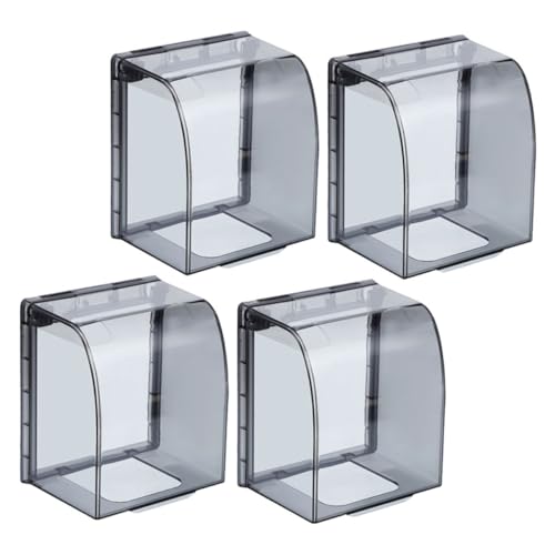 Tofficu Wasserdichte Steckdosenabdeckung Transparent Erhöhtes Design für Größere Stecker Schutz für Außen und Innensteckdosen Klare Sicht Sicher und Vielseitig Einsetzbar von Tofficu