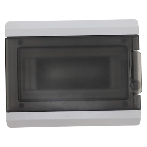 Tofficu Wasserdichte Wege Schutzbox mit Transparentem Fenster und Seitlich Abschließbarer Tür Gehäuse mit Standard Tragschiene Wetterfeste Verteilerbox für Innen und Außenbereich von Tofficu