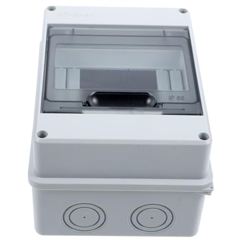 Tofficu Wege Verteilerschutzbox mit Transparentem Fenster Wetterfeste Elektrobox aus Robustem PC Material Stoßfest und Hitzebeständig für Außenbereich und Sicherungsautomaten Einfache von Tofficu