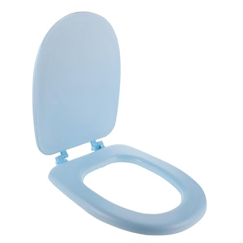 Tofficu Weicher Universeller Wc Sitz Aufblasbarer Toilettendeckel Extra Dicke Schaumstoffpolsterung Farblich Abgestimmt in Hellblau Passend für Ältere Menschen und Standardtoiletten von Tofficu