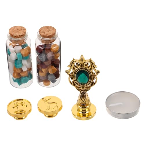 Tofficu Weihnachtliches Wachssiegel Europäischem Edelstein-griff Kreativen Rentier Weihnachtsbaum-motiven Inklusive Wachsbällchen und Löffel für Karten Umschläge und Diy-basteln Tofficu Weihnachtliches Wachssiegel Europäischem Edelstein-griff Kreativen Rentier Weihnachtsbaum-motiven Inklusive Wachsbällchen und Löffel für Karten Umschläge und Diy-basteln von Tofficu