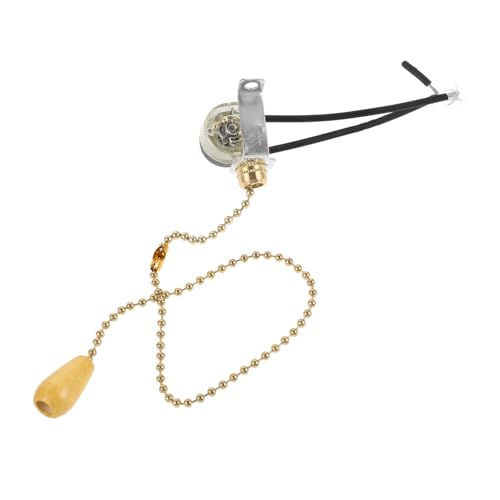 Tofficu Zugschalter für Deckenlampe Gold Pull Chain Ersatz Lichtschalter für Badezimmer Wand Deckenleuchten Installieren Langlebig und Robust von Tofficu
