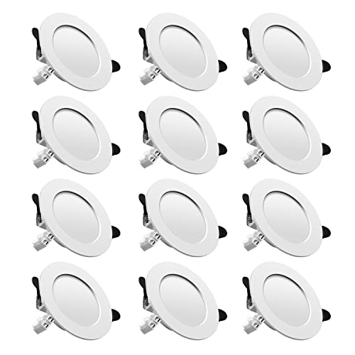 Tofisr LED Einbaustrahler 230V Downlights LED Spot Ultra Flach Inkl. 12 x 7W 700lm Kaltweiß 6000K Einbauleuchten Deckenspots Set von Tofisr
