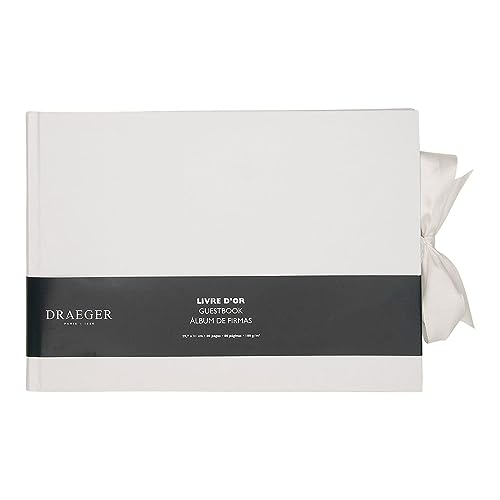 DRAEGER PARIS 1886 Gästebuch mit weißen Seiten, Notizbuch, A4 paysage-29,7 x 21 cm, Weiß von Toga