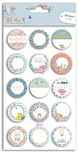 Toga 15 Aufkleber Geschenkverpackung Oh La 10,5 x 18,5 cm, mehrfarbig, nicht anwendbar Toga 15 Aufkleber Geschenkverpackung Oh La 10,5 x 18,5 cm, mehrfarbig, nicht anwendbar von Toga