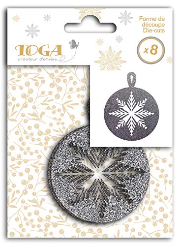 Toga Bombay Gold und Silber, ausgestanzte Formen, Weihnachtskugeln, Einheitsgröße von Toga