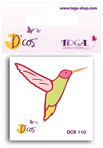 DRAEGER PARIS 1886 Toga Vogel Tropical Schildchen, Metall, Mehrfarbig, 5 x 5 x 0,1 cm von Toga