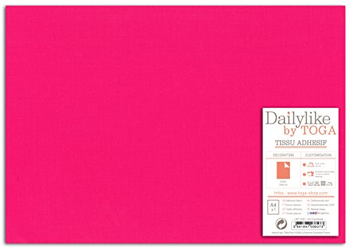dailylike lkf142u Blatt Stoff Klebeband uni Baumwolle Rosa 30 x 21,5 x 0,1 cm von Toga