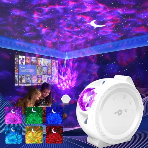 Togaga Sternenhimmel Projektor, 3 in 1 Sternenlicht Projektor mit Touch-Sprachsteuerung, Galaxy LED Nachtlicht Lampe für Kinder Erwachsene zimmer Schlafzimmer Party Geburtztag Deko Geschenk von Togaga