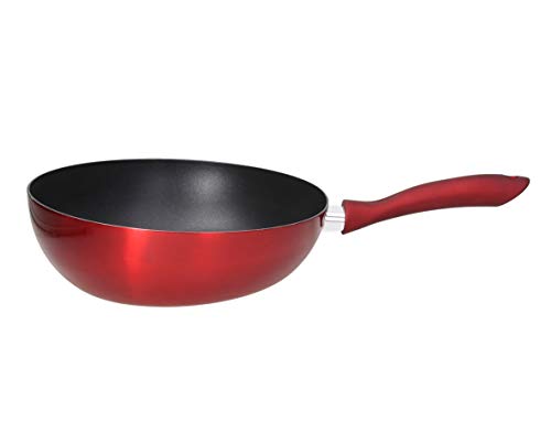 Tognana Shiny Red Wok, ausgestellt, 28 cm von Tognana