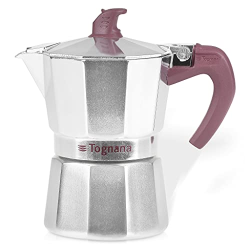Tognana Extra Style, Moka-Kaffeemaschine, 3 Tassen, Aluminium, Grau von Tognana